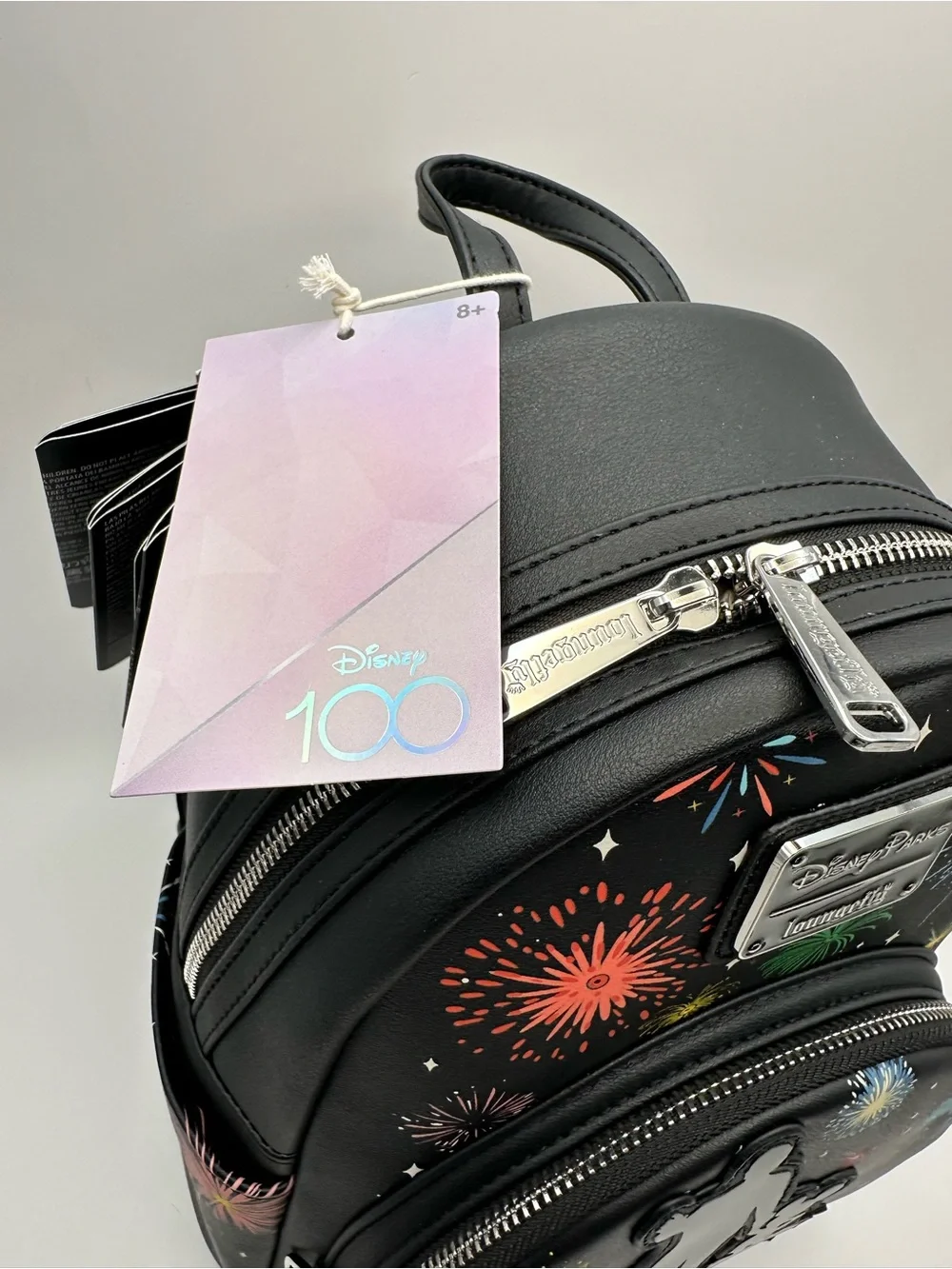 NWT Loungefly light up Disney Parks 100 Years Fireworks Mini Backpack